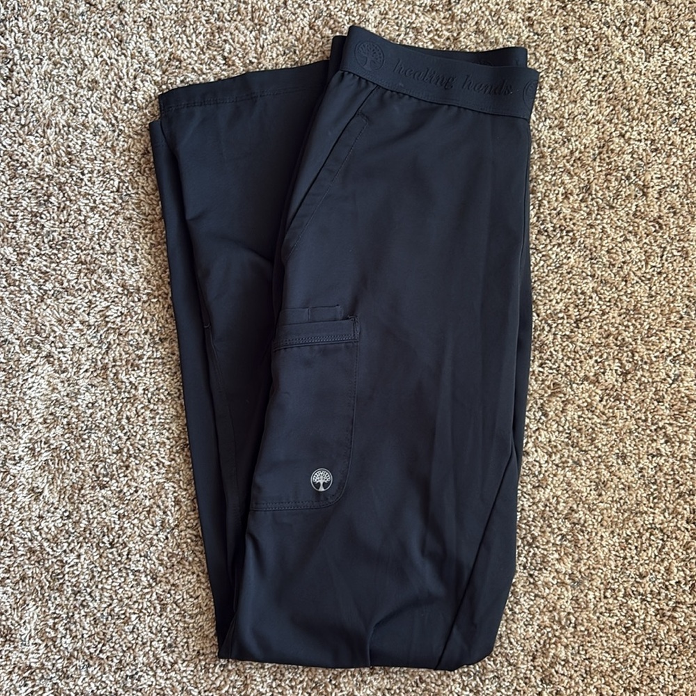 HH Works / Healing Hands Black Scrub Pants with Elastic Waist - Size S